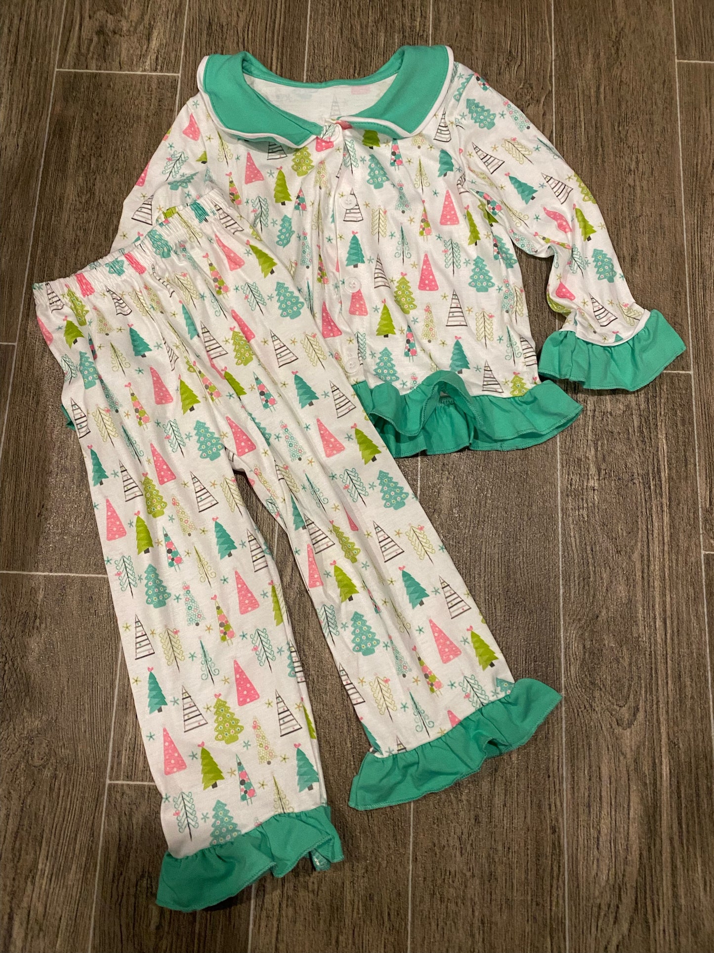 Pastel Christmas pajamas