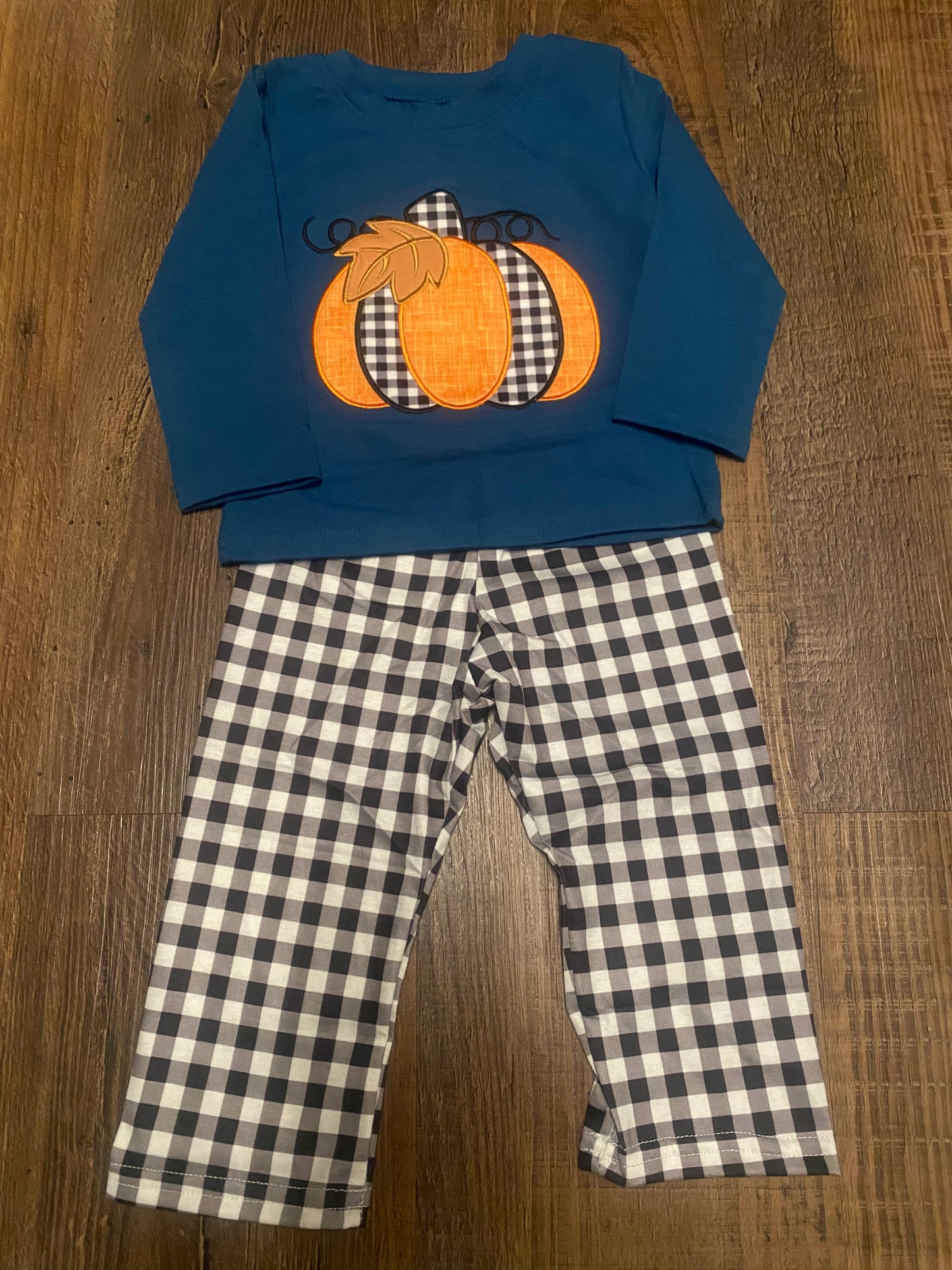 Pumpkin Gingham Set
