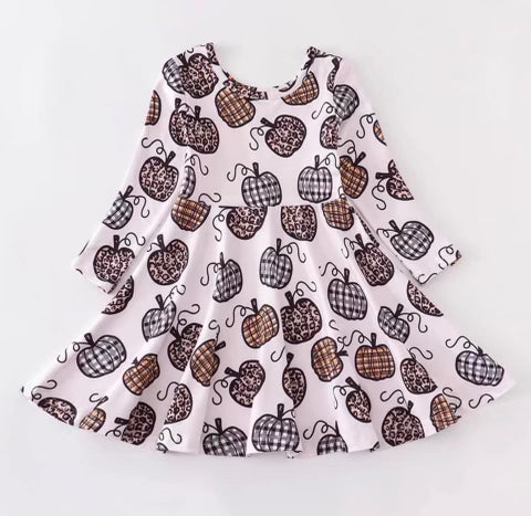 Leopard & plaid pumpkin dress