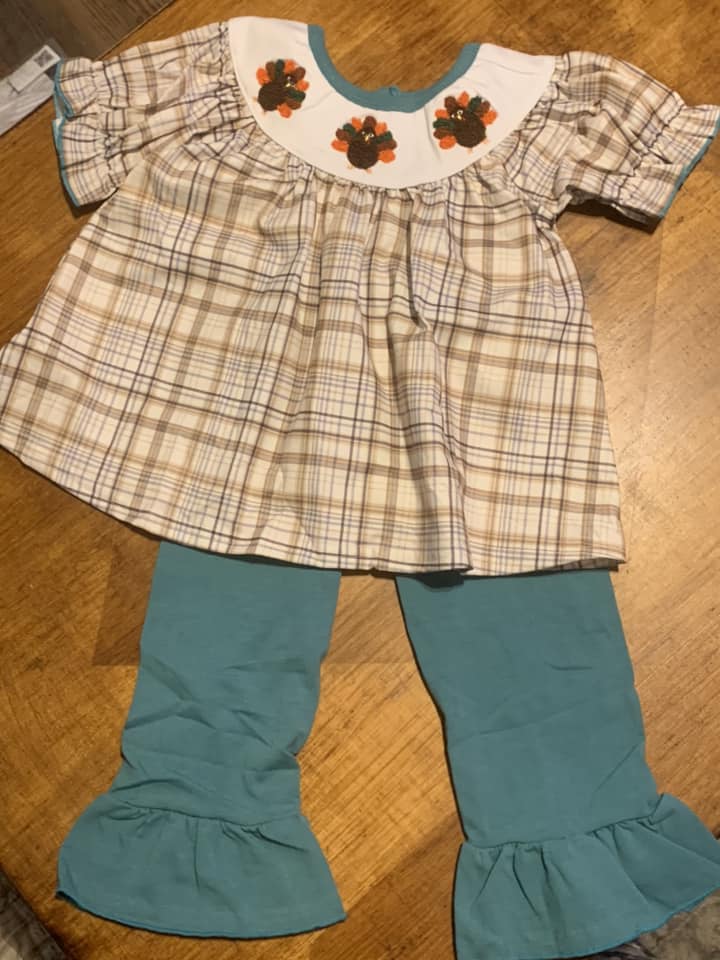 FRENCH KNOT TURKEY GIRLS SET