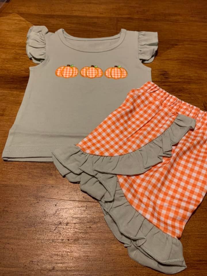 PUMPKIN TRIO GIRLS SET