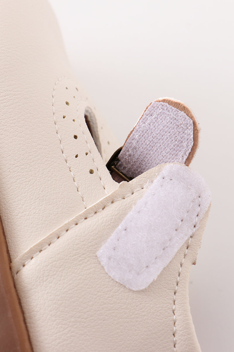 White vintage leather shoes