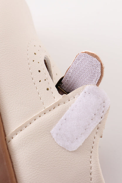 White vintage leather shoes