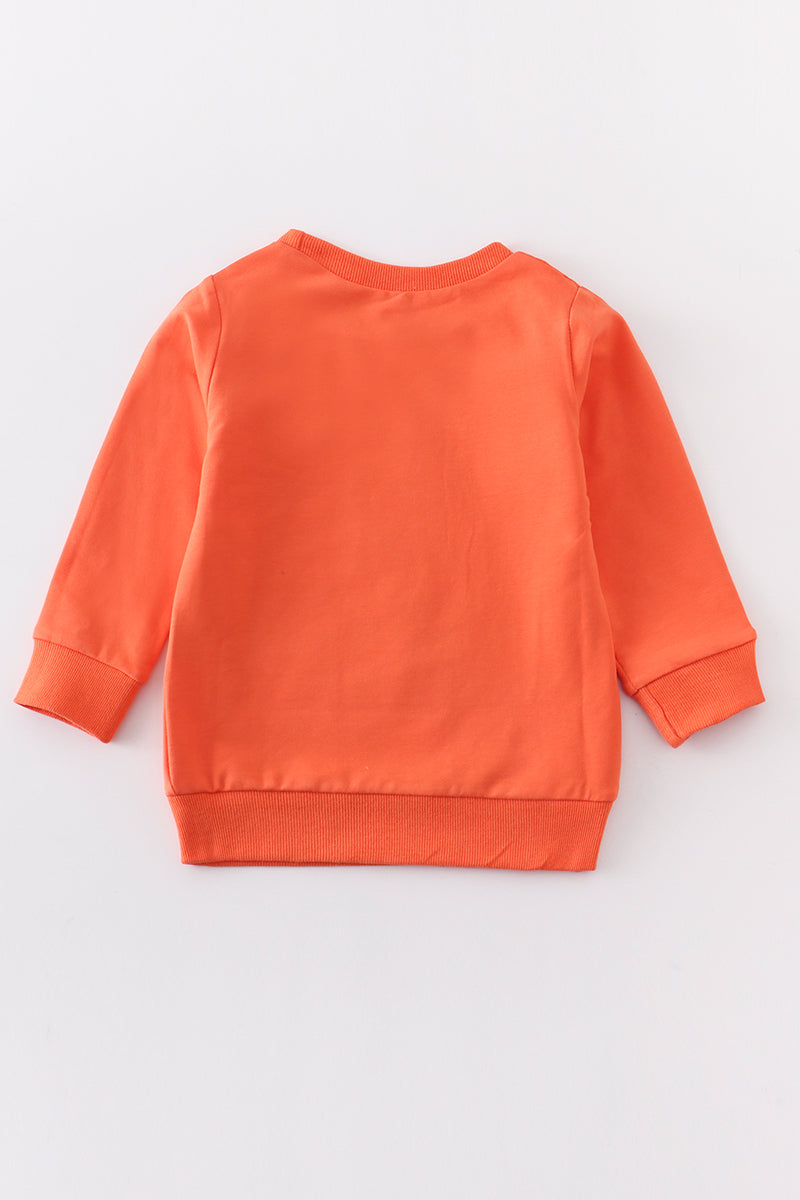 Orange gobble gobble gobble sweatshirt top