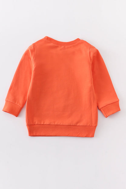 Orange gobble gobble gobble sweatshirt top