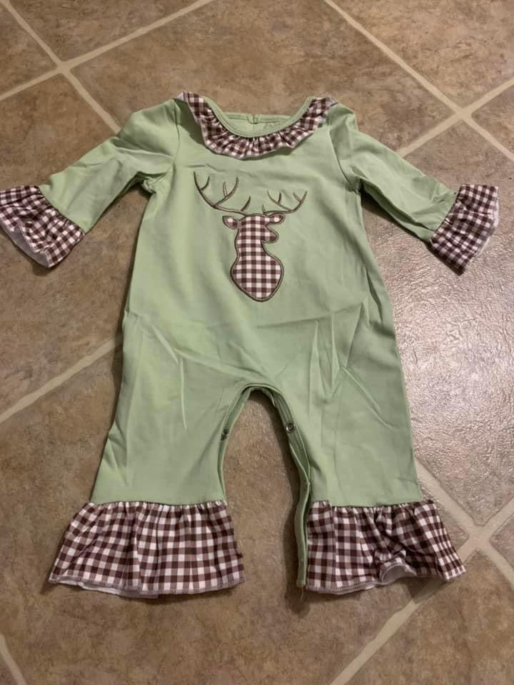 Oh Deer Girls Romper