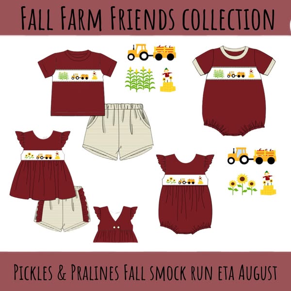 SMOCK PREORDER|FALL FARM FRIENDS eta END of AUGUST