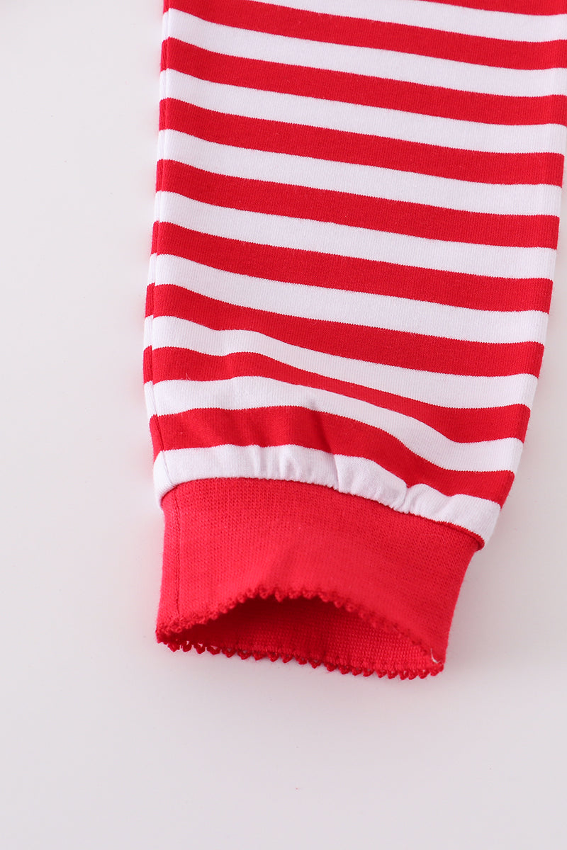 Premium Red santa claus stripe pajamas set
