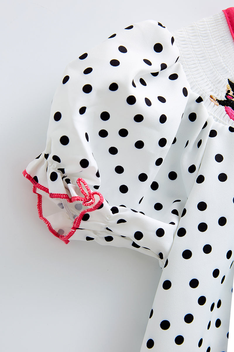 Polkadot witch smocked dress