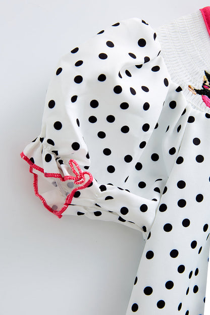 Polkadot witch smocked dress