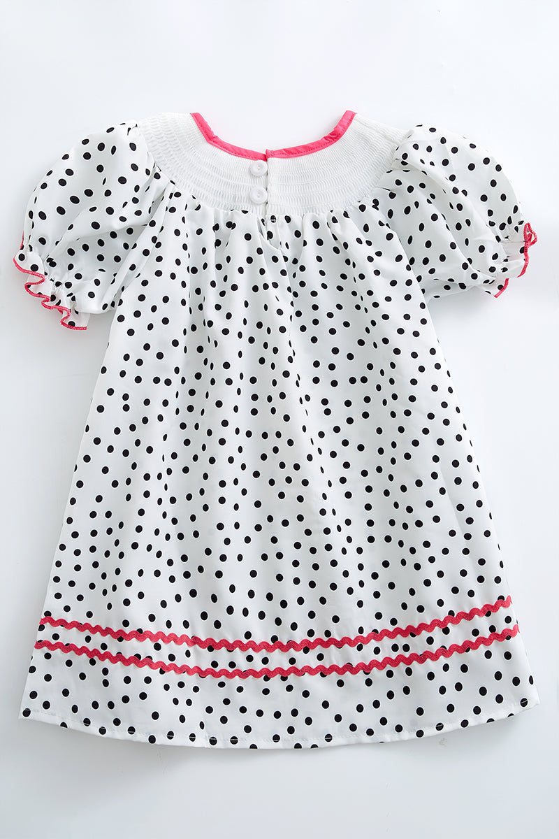 Polkadot witch smocked dress