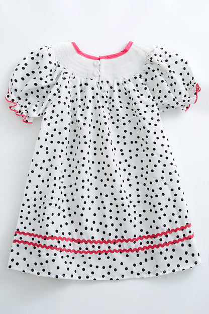 Polkadot witch smocked dress