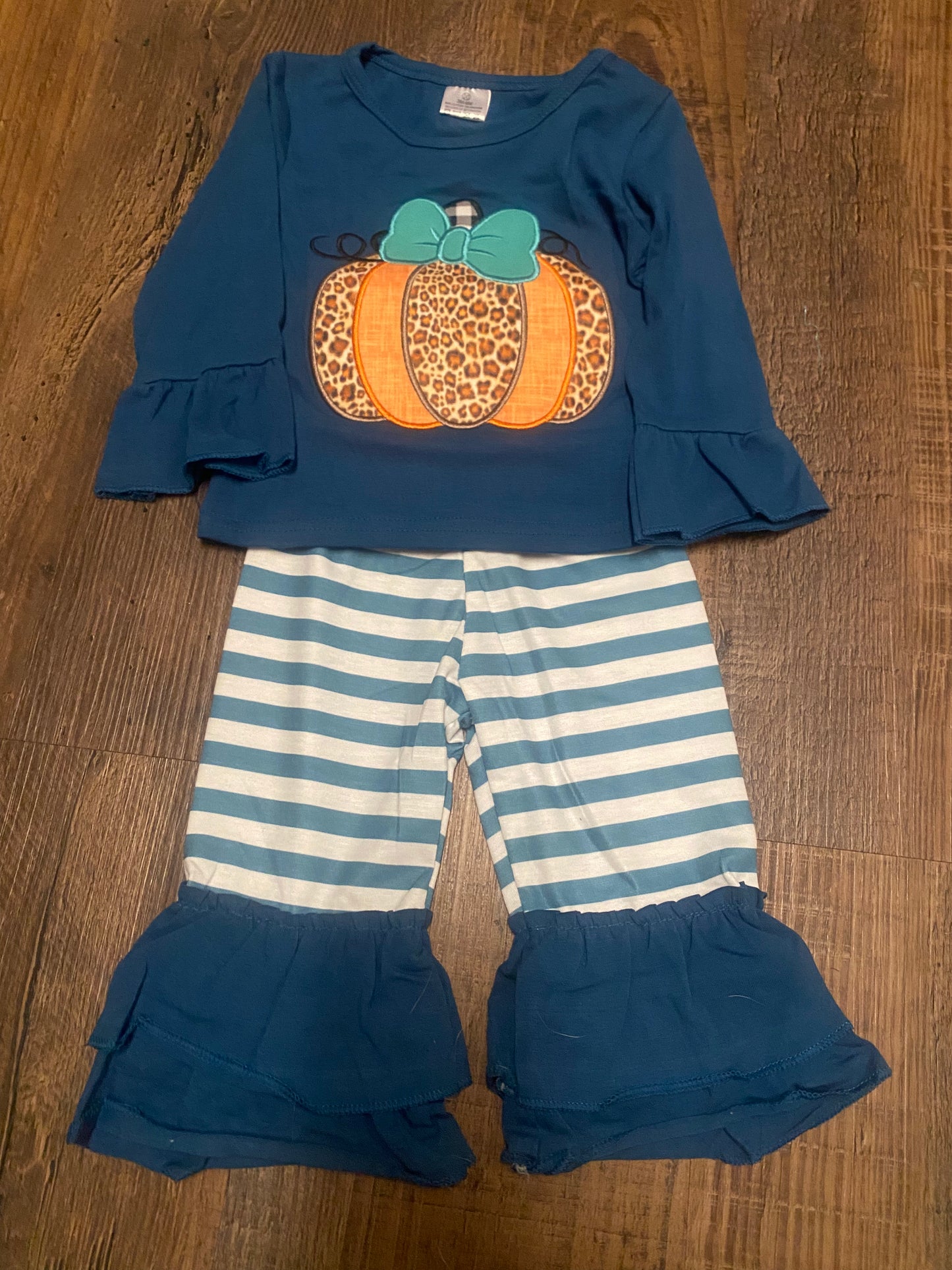 Leopard Pumpkin Girls Set
