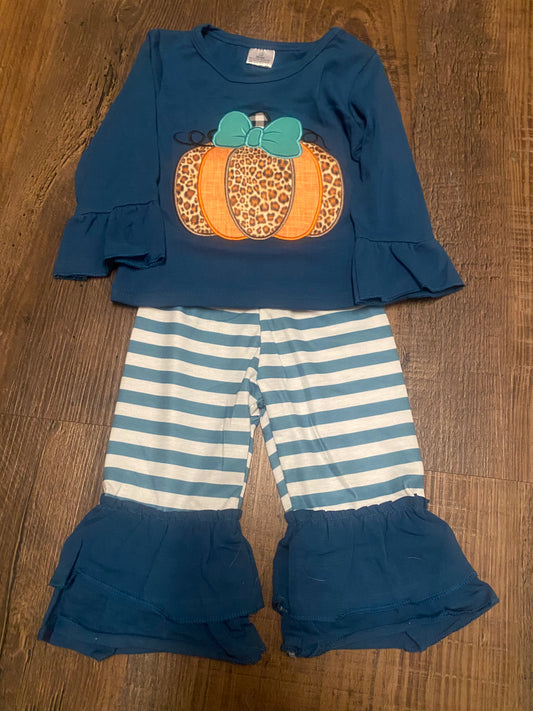 Leopard Pumpkin Girls Set