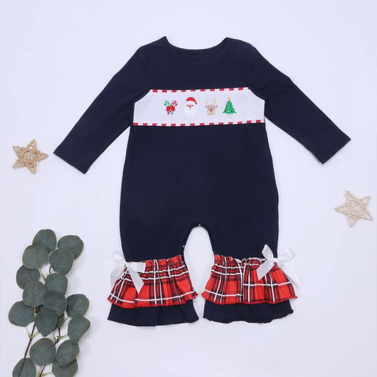CHRISTMAS RUFFLE ROMPER