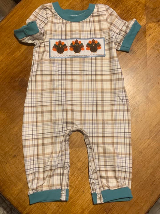 FRENCH KNOT TURKEY ROMPER