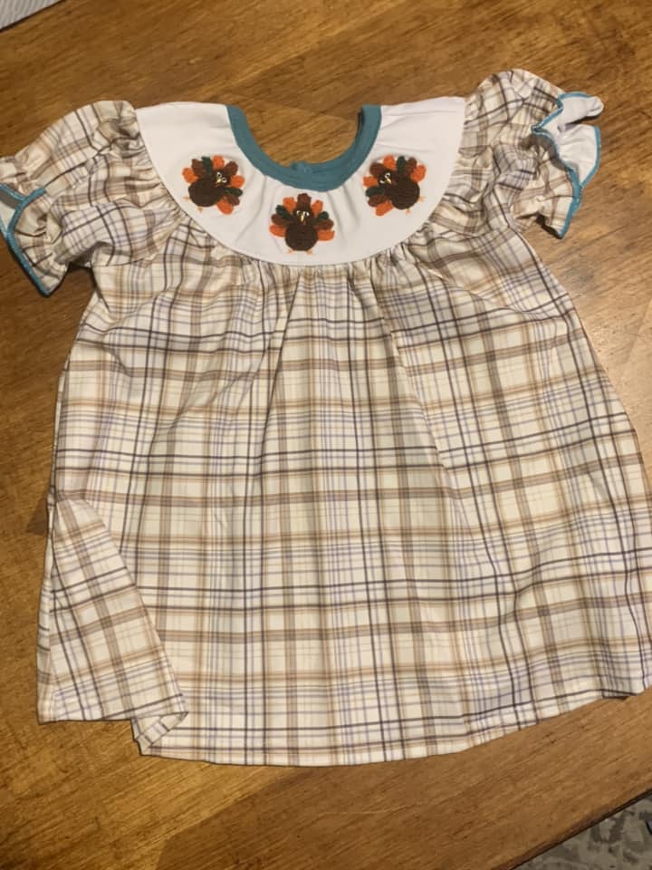 FRENCH KNOT TURKEY DRESS