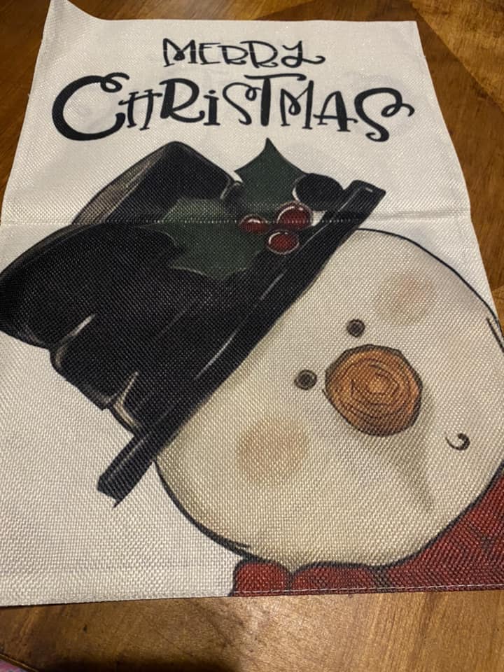 MERRY CHRISTMAS SNOWMAN FLAG