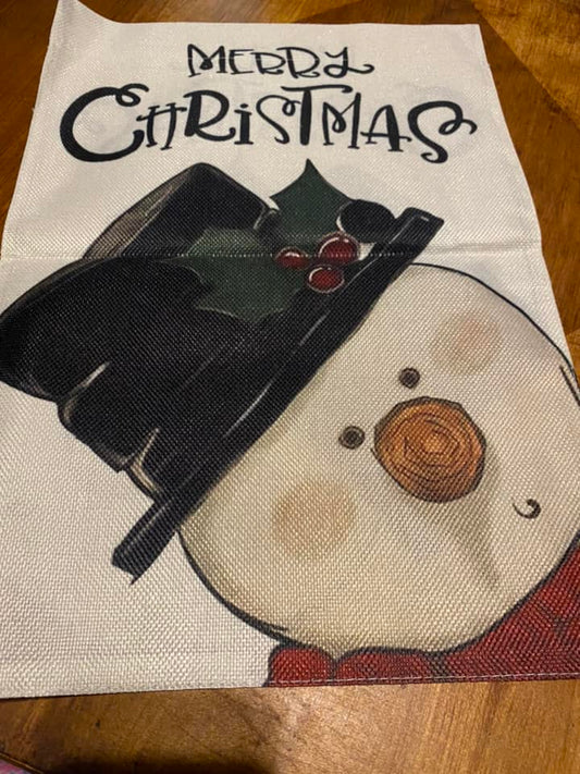 MERRY CHRISTMAS SNOWMAN FLAG